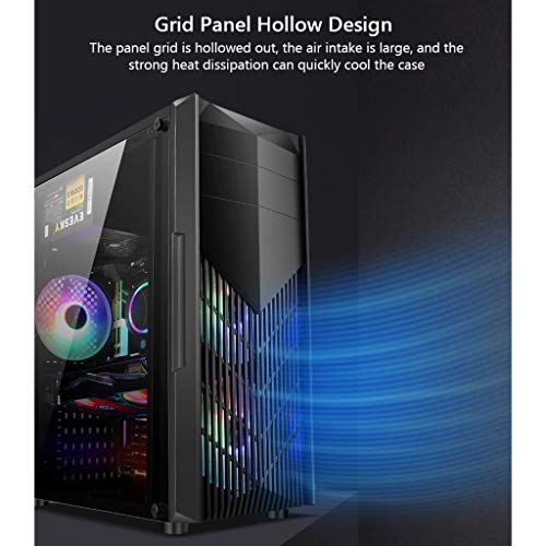 ATX Case, Mid-Tower PC Gaming Case ATX/M-ATX/ITX - Front I/O USB 3.0 Port - Fully Transparent Side Panels