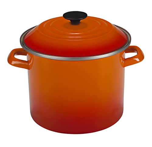 Le Creuset Enamel on Steel Stockpot, 10 qt., Olive