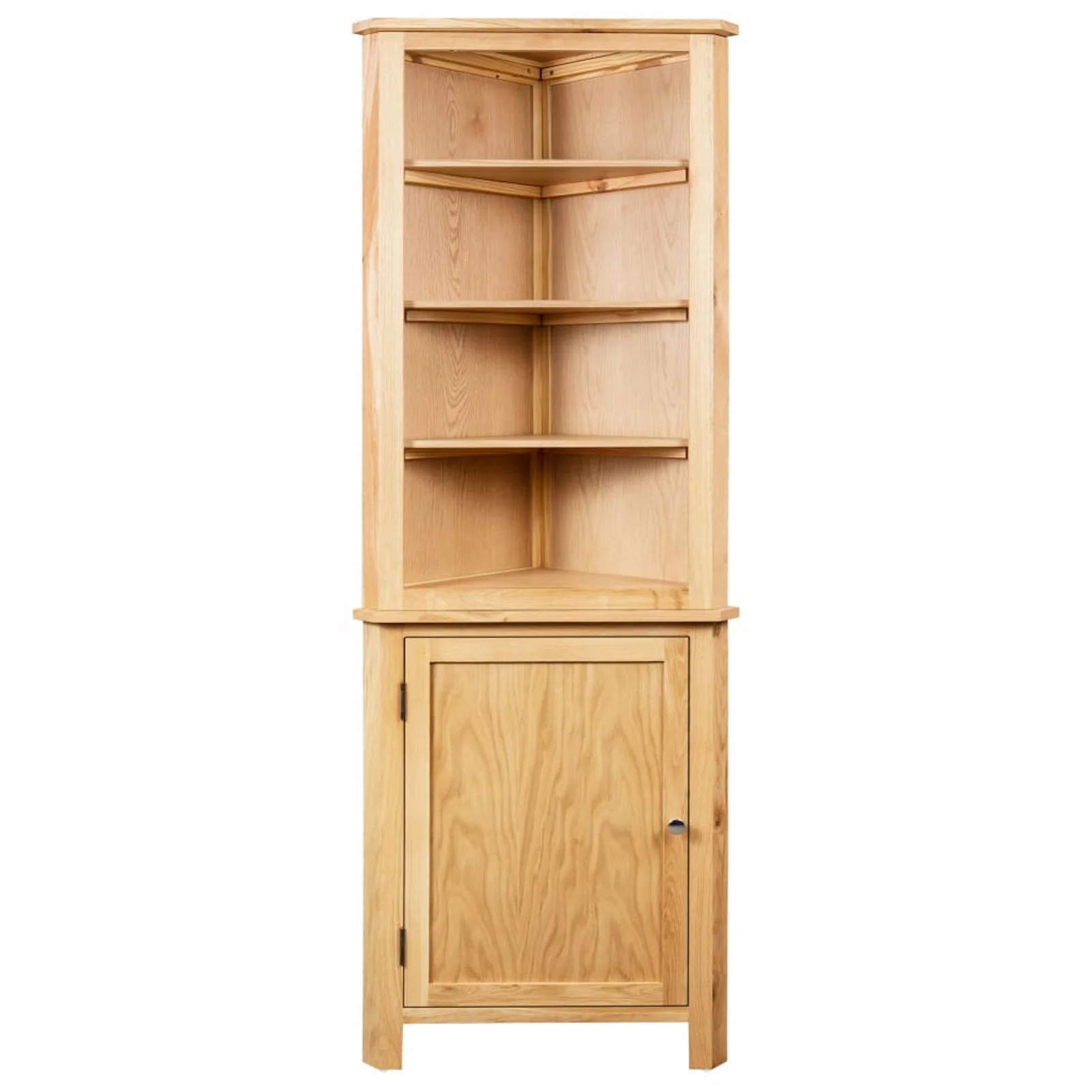 Andoer Corner Cabinet 23.2"x14.1"x70.8" Solid Oak Wood