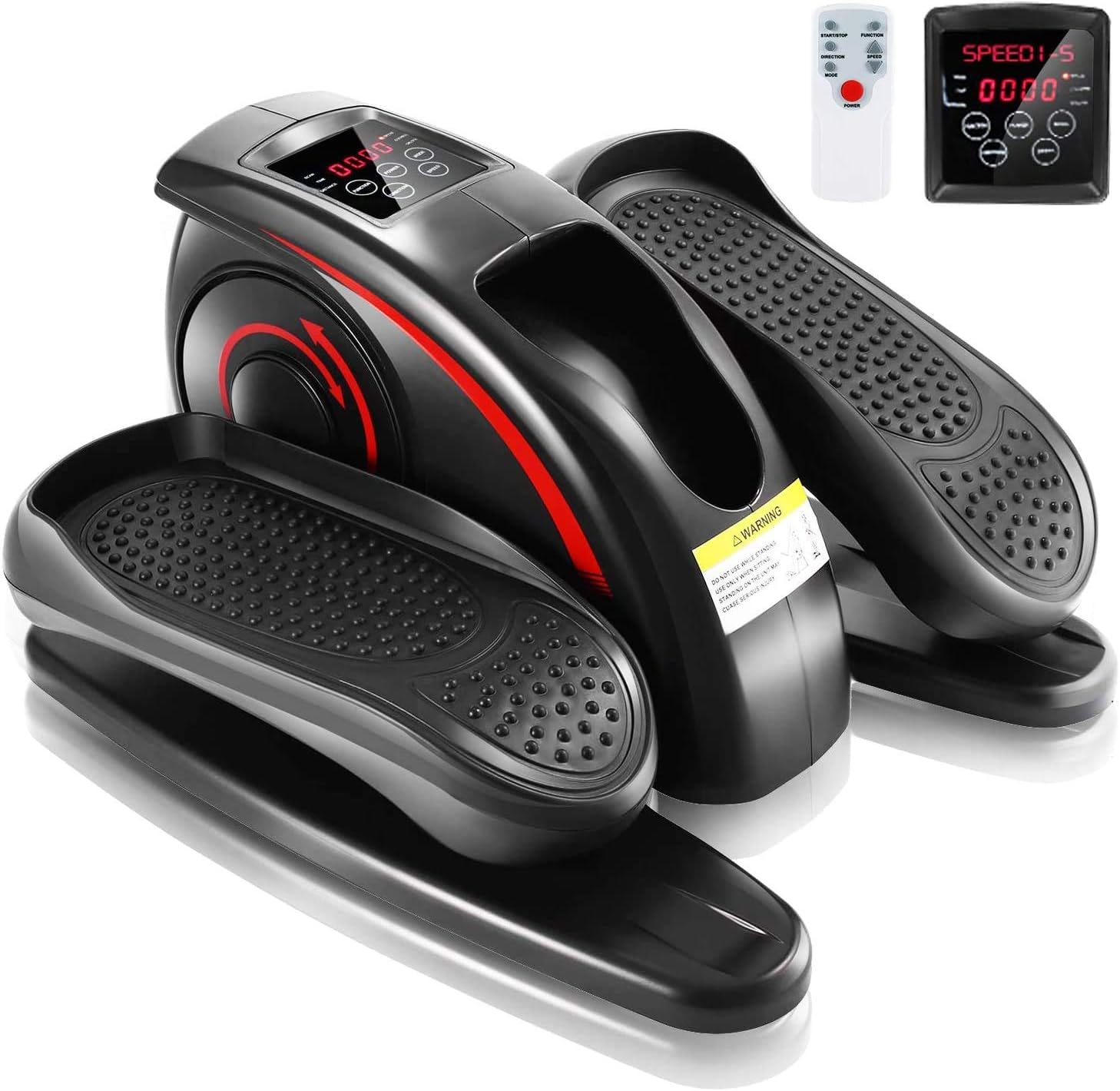 ANCHEER Under Desk Cycle, Indoor Mini Pedal Exerciser, Under Desk Bike Elliptical Machine with Built in Display Monitor