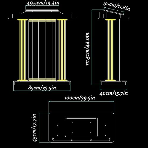Acrylic Podium w/Casters Floor Standing Super Golden Luxury Podium Table Church Rolling Podium Conference Room Company Lectern Reception Desk