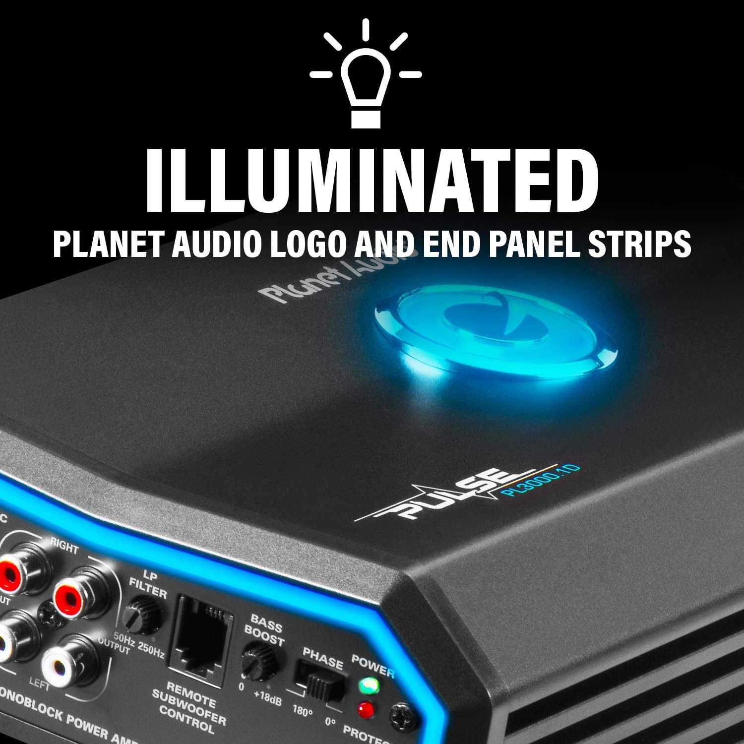 Planet Audio PL3000.1D Class D Car Amplifier - 3000 Watts, 1 Ohm Stable, Digital, Monoblock, Mosfet Power Supply, Great for Subwoofers