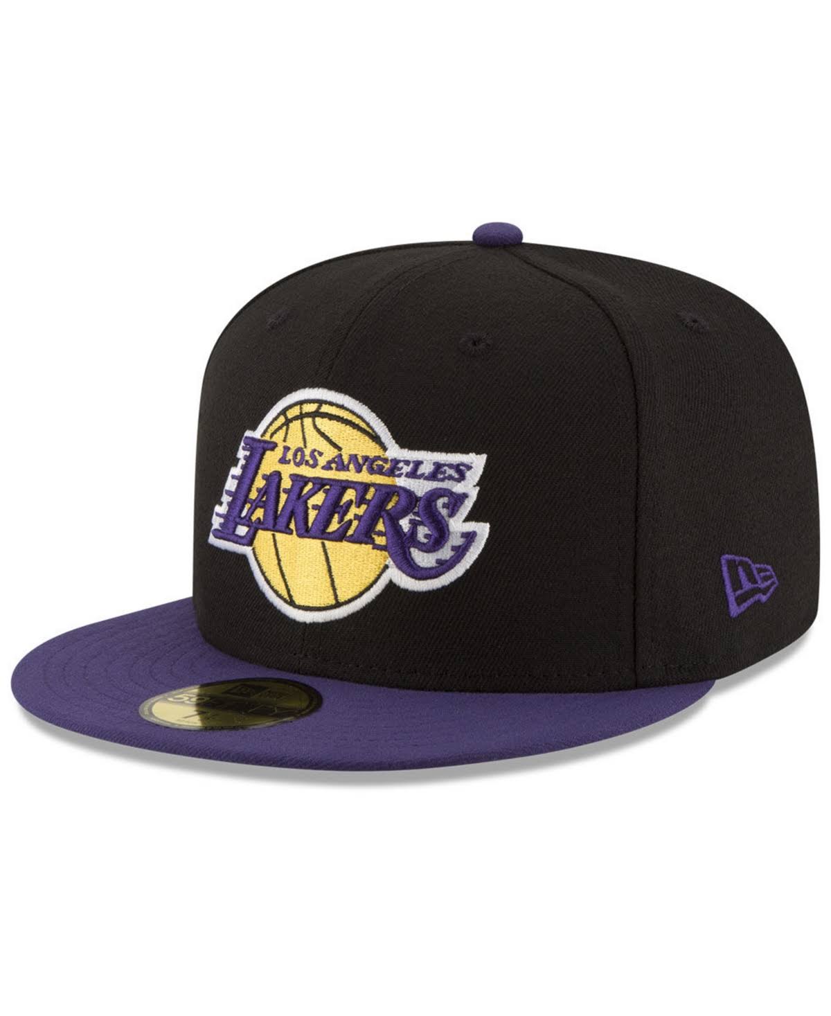 New Era Los Angeles Lakers Basic 2 Tone 59FIFTY Fitted Cap - Black/Purple