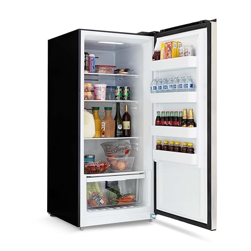 Newair 13.8 cu. ft. Upright Freezer, Fridge Freezer Convertible, Garage Ready Refrigerator, Frost Free Freezer with Door Alarm, Stand up Deep Freezer