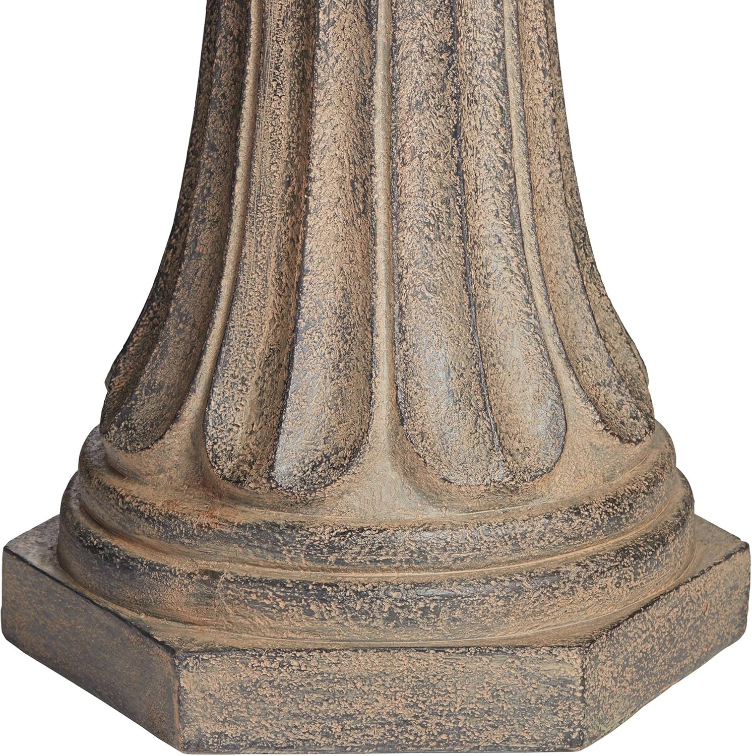 Farron Rustic Outdoor Floor Water Fountain 46" High with Light LED 3-Tiered for Garden Patio Yard Deck Home Lawn Porch House Relaxation Exterior