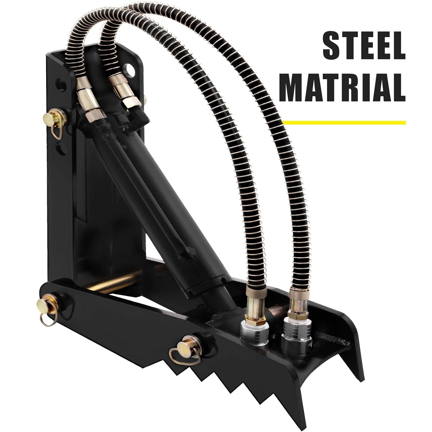 Mophorn 18 Hydraulic Backhoe Thumb, 1/2 Thickness Heavy Duty Excavator Thumb, Black Steel Weld On Thumb Attachments with Hydraulic Cylinder