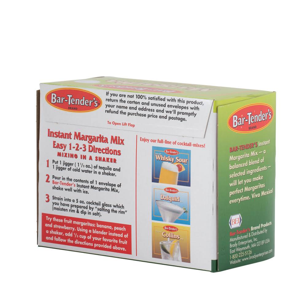 Bar-Tender&s Margarita Instant Cocktail Mix - Case of 12 Boxes - 96 Pouches