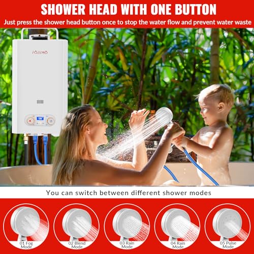 Tankless Water Heater Propane,2.64GPM 10L Outdoor Portable water heater,with 2 GPM Water Pump