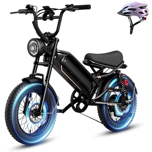 Electric Bike for Adults, 1500W 28MPH Max 55 Miles Electric Motorcycle with 48V Removable Battery, 16'' Fat Tire Full Suspension