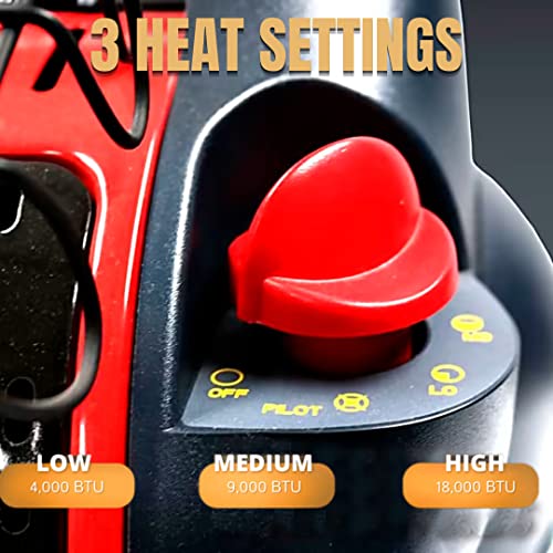 Mr. Heater Portable Big Buddy Propane Heater with 10-Feet Propane Hose Assembly and Propane Tank Refill Adapter Bundle