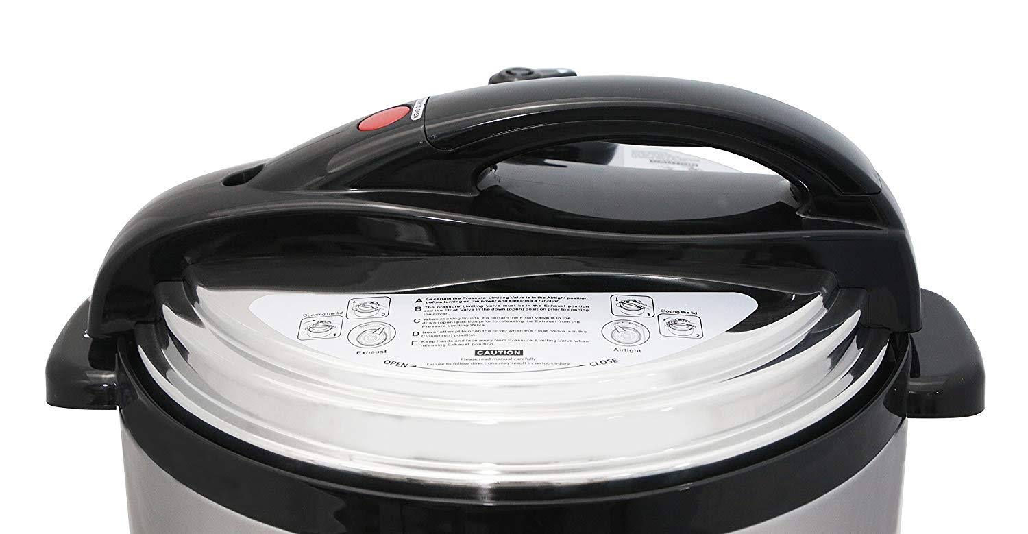 Elite Platinum Epc-1013 Maxi-Matic 10 Quart Electric Pressure Cooker, Black