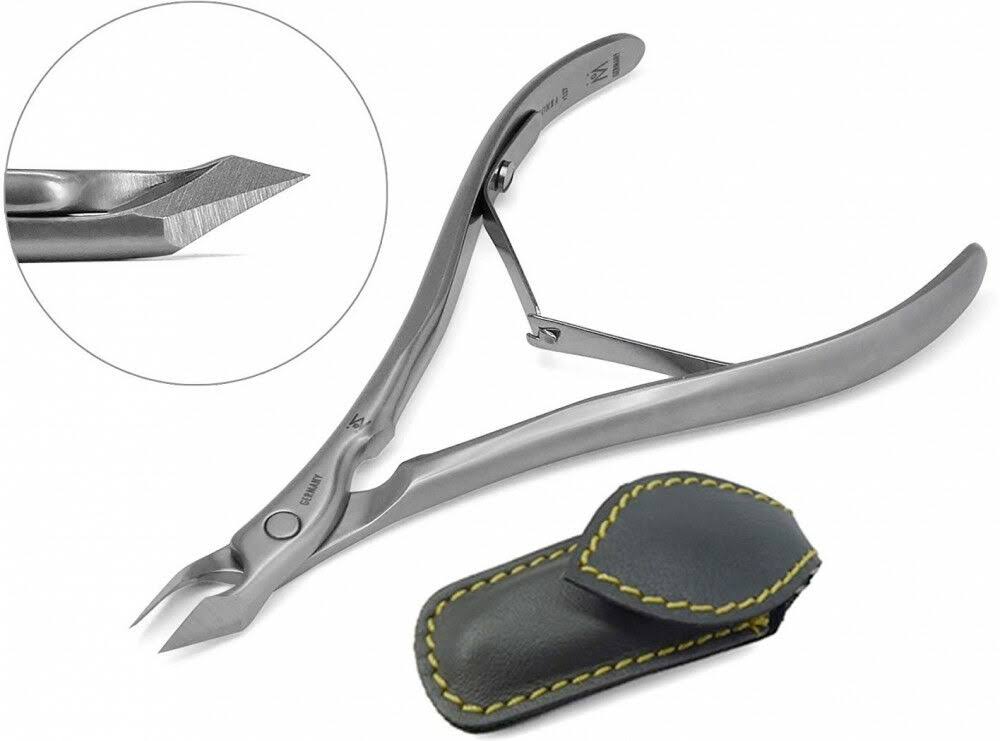 GERMANIKURE 5mm Tower Point Cuticle Nippers 1/2 (Half) Jaw, FINOX Surgical Stainless Steel