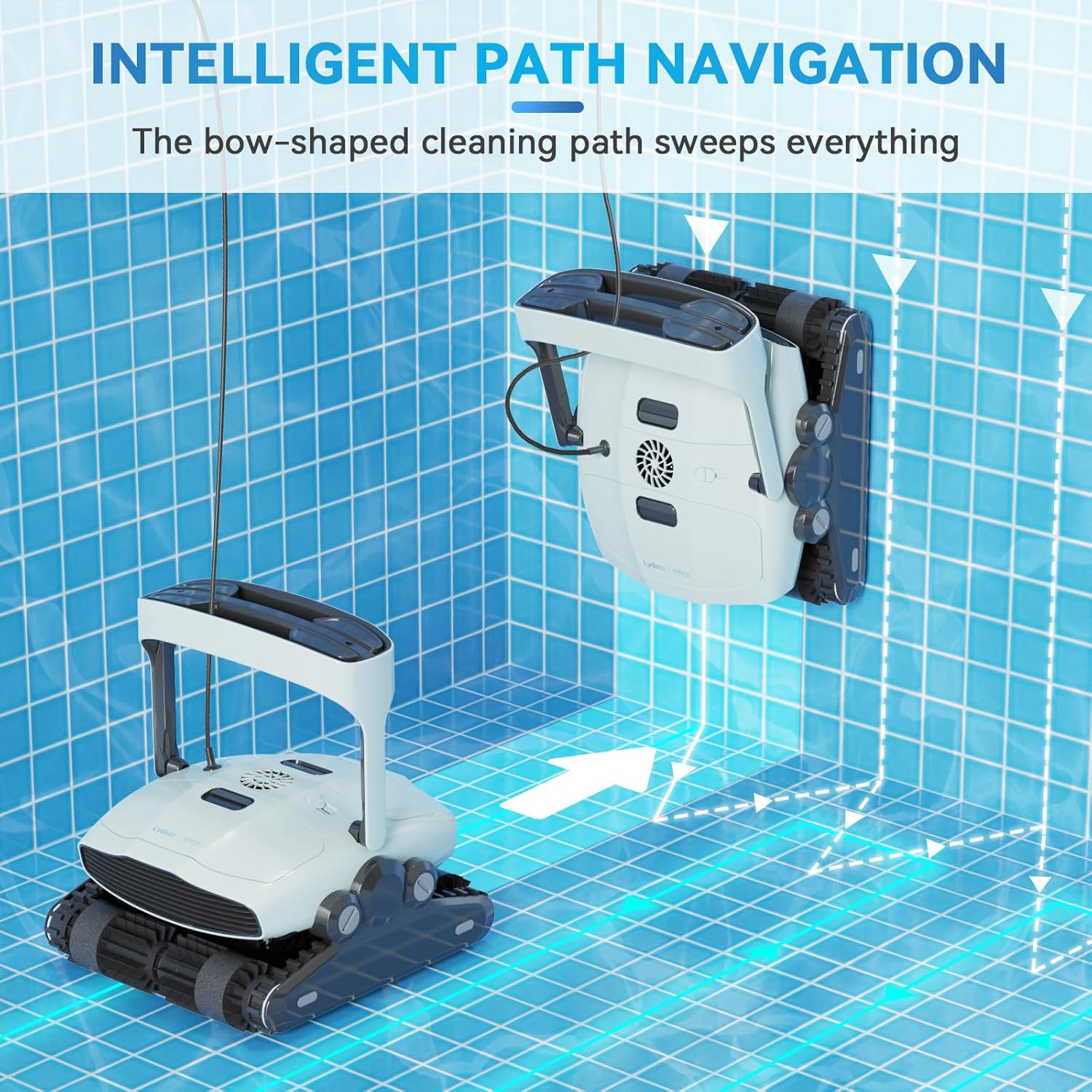 Lydsto Cordless Robotic Pool Vacuum with Automatic Charging Technology - APP, and Remote Control Pool Vacuum Cleaner