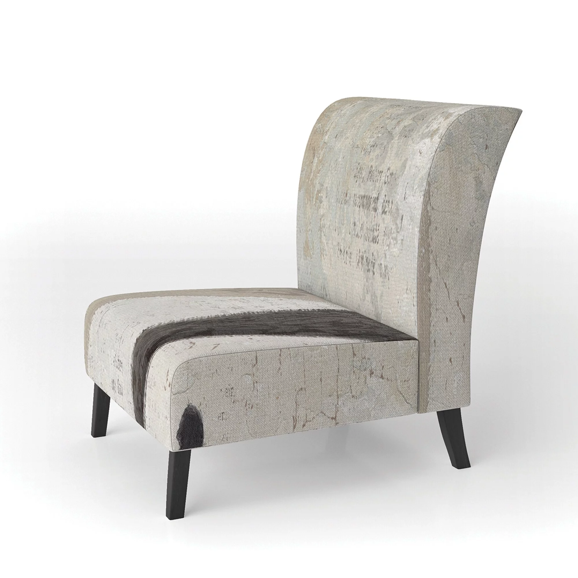 Designart "French Bird Flea Market" Upholstered Farmhouse Accent Chair - Arm Chair