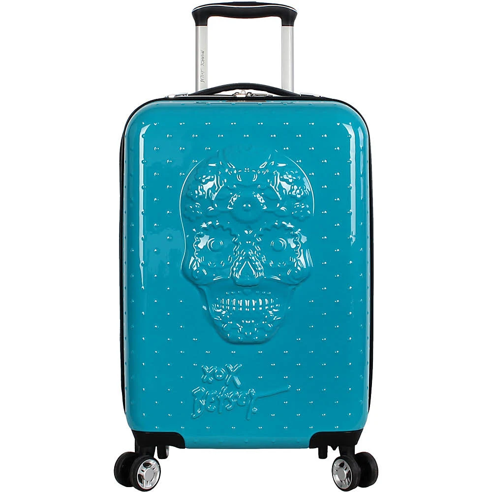 Betsey Johnson 20x22 Hardside Carry-On Spinner - Blue Skull