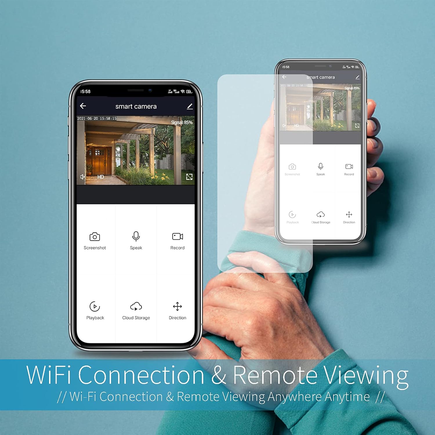 Pan Tilt Security Camera, Full-HD 1080P Wireless Wi-Fi IP Camera