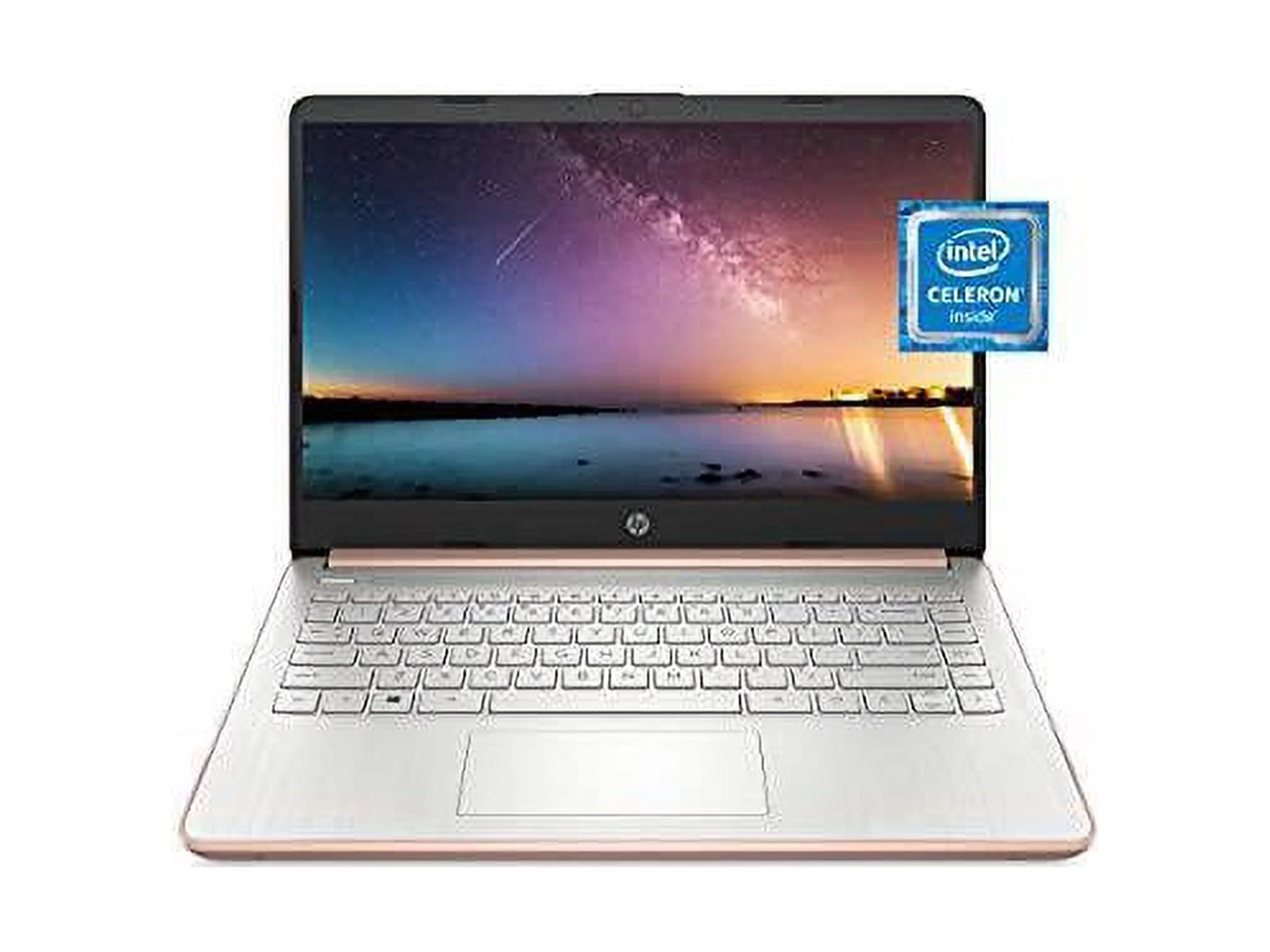 HP 14-dq0000 14" Notebook - HD - 1366 x 768 - Intel Celeron N4020 Dual-core (2 Core) 1.10 GHz - 4 GB RAM - 64 GB Flash Memory - Pale Rose Gold