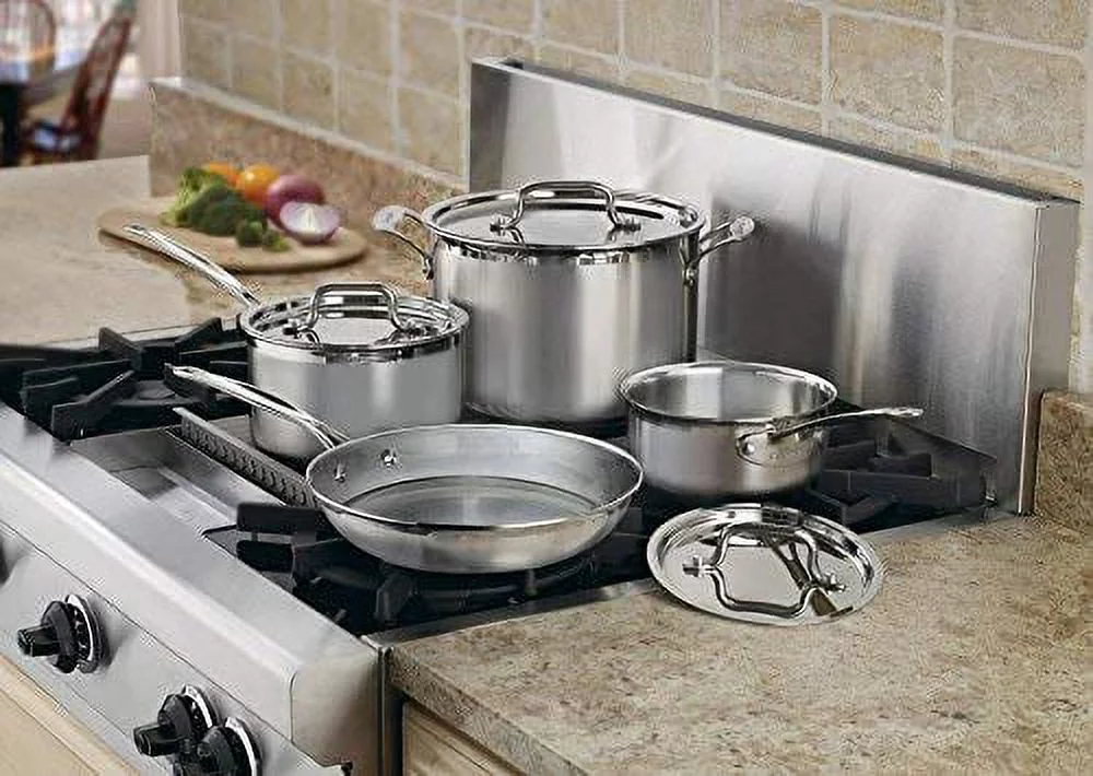 Cuisinart MCP-7N MultiClad Pro Stainless-Steel Cookware 7-Piece Cookware Set - Silver