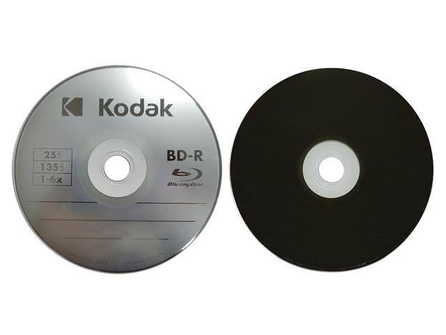 100-Pack Kodak Logo Top 6X BD-R BLU-RAY Blank Disc Media 25GB Cake Box