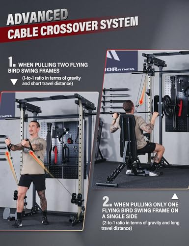 Major Fitness Drone3 Smith△ Machine – All-in-One Home Gym Squat Rack with Weight Bar