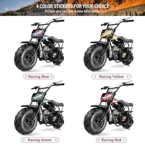 Oryxearth Mini Dirt Bike for Kids, 105CC 4-Stroke Kid Gas Powered Off-Road Pocket Pit Trail Motorcycle W/EPA Approved