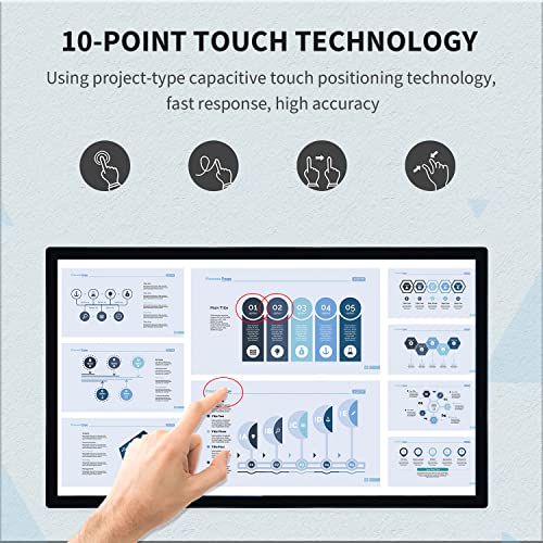 TouchWo 32 inch Interactive Touchscreen Monitor, Smart Board with 16:9 Display 1080P