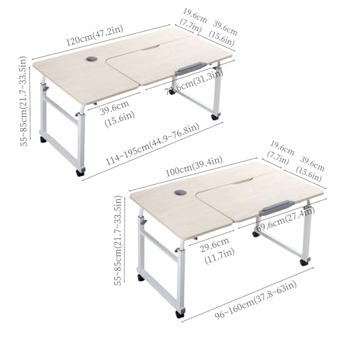 Bed Desk Over The Bed Table with Wheels Overbed Table Over The Bed Desk Over Bed Table Mobile Desk Bed Table with Wheels Computer Table for Bed