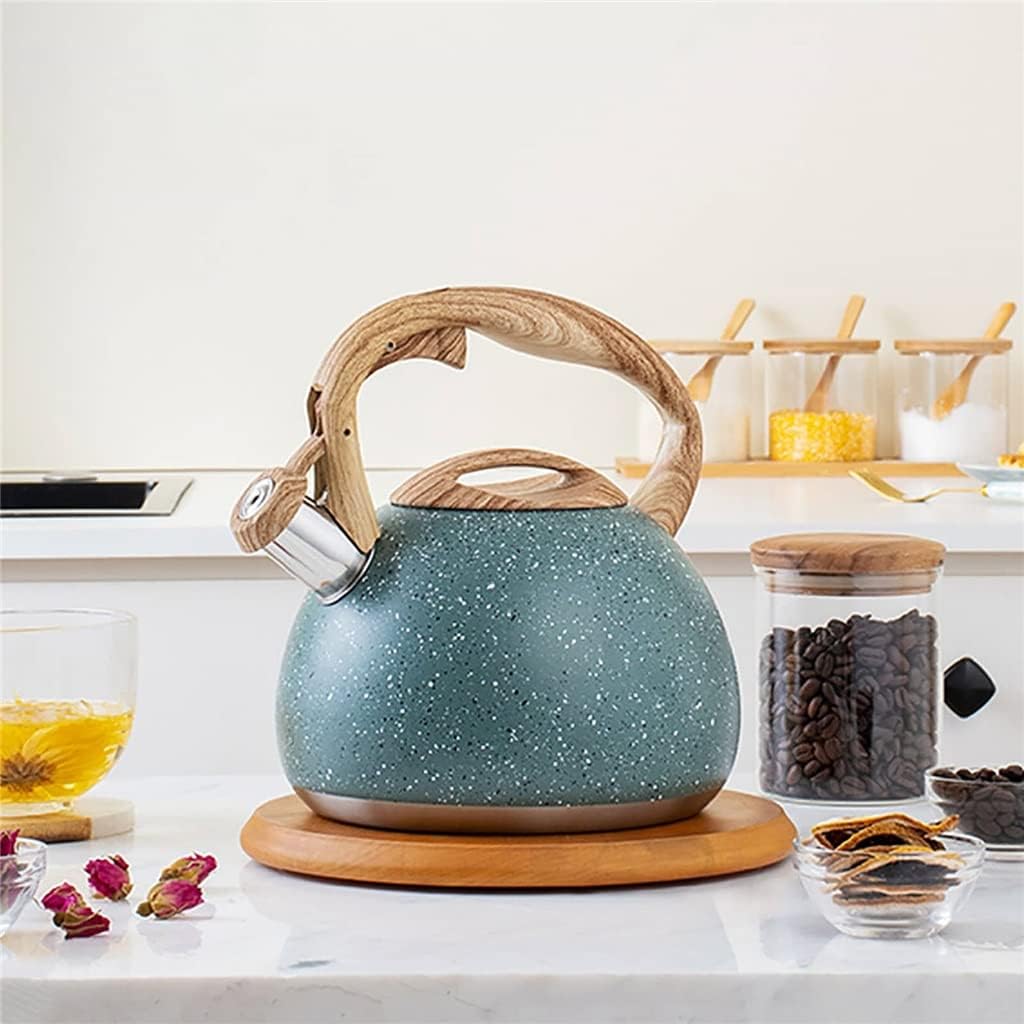 Stainless Steel Whistling Tea Kettle Stovetops Food Grade Teapot With Heat-proof Handle For Gas Induction