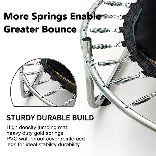 Trampoline for Kids, 5FT Adjustable for Toddler, Indoor/Outdoor Baby Trampoline with Enclosure Net, No-Gap Safe Design, Gifts for Boys & Girls