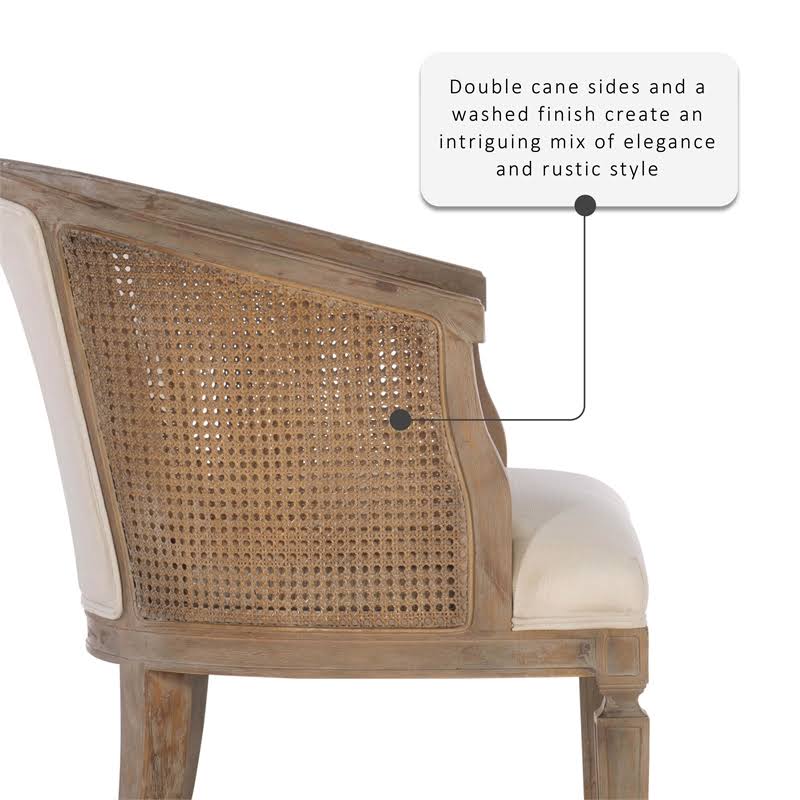 Linon Sandry Wood Barrel Chair in Brown - CYMX403