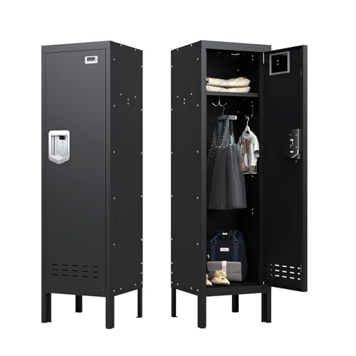 Metal Cabinet Home Office Storage,Lockers,Lockable Employees Metal Locker with Door,54" Height Steel Locker,Lockable Steel Locker for Gym,School,Home