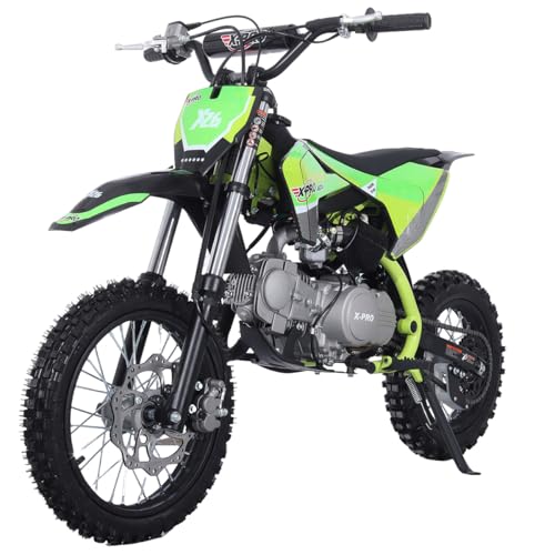 X-PRO X26 125cc Manual Clutch Dirt Bike Big Boys Pit Bike 125 Pitbike,Big 14"/12" Tires! (Blue)