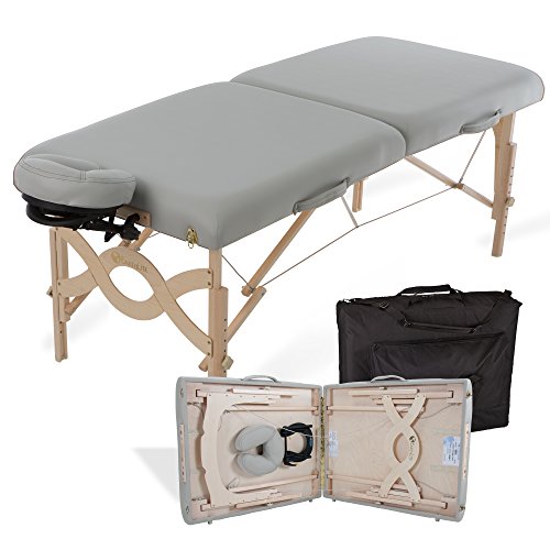 EARTHLITE Portable Massage Table Package AVALON – Reiki Endplate, Premium Flex-Rest Face Cradle & Strata Cushion, Carry Case (30”x73”)