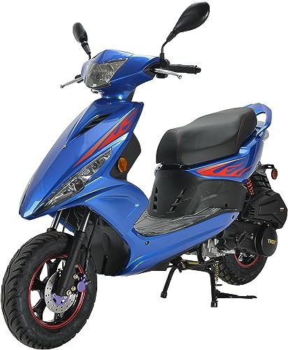 HHH Wave 150cc Scooter Moped Street Gas Moped 150 cc Motorcycle Adult Bike with 10 inches Aluminum Wheels (Black Color)