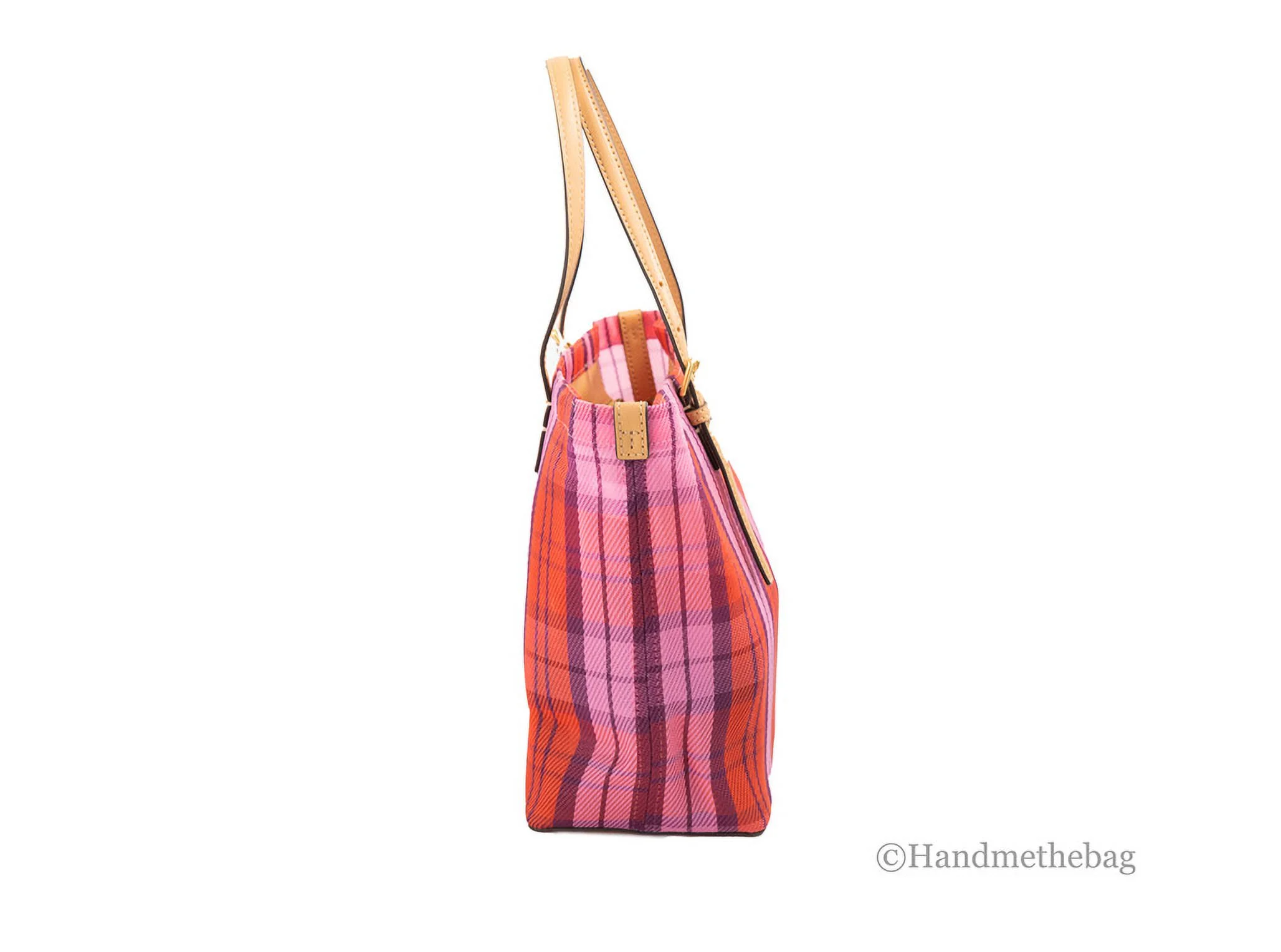 Tory Burch (146732) Emerson Small Pink Red East West Mesh Market Tote Handbag