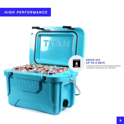 Titan Hard Ice Chest Cooler Roto Cooler with Microban Protection and Deep Freeze Insulation