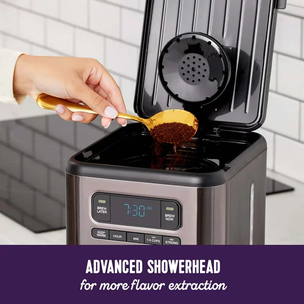 14-Cup Dark Stainless Programmable Coffee Maker