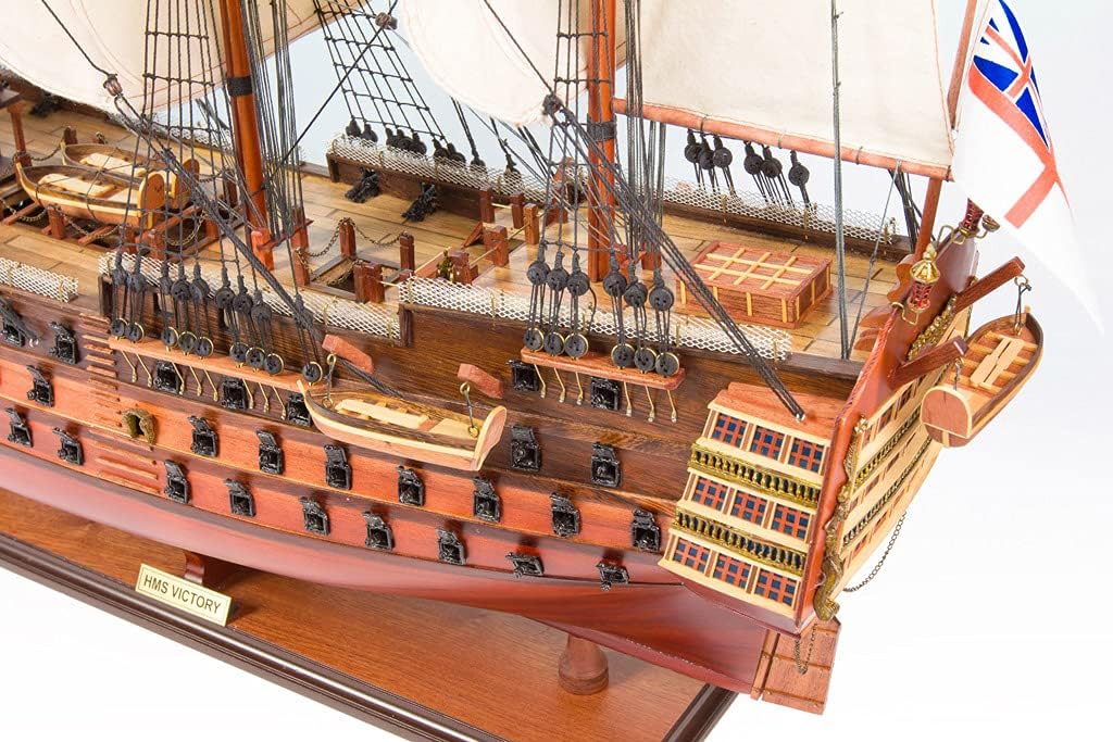 Seacraft Gallery HMS Victory Wooden Model Ship 37.4"- Fully Assembled Handcrafted Wooden Toy Ship Model - Wooden Large Model Ships