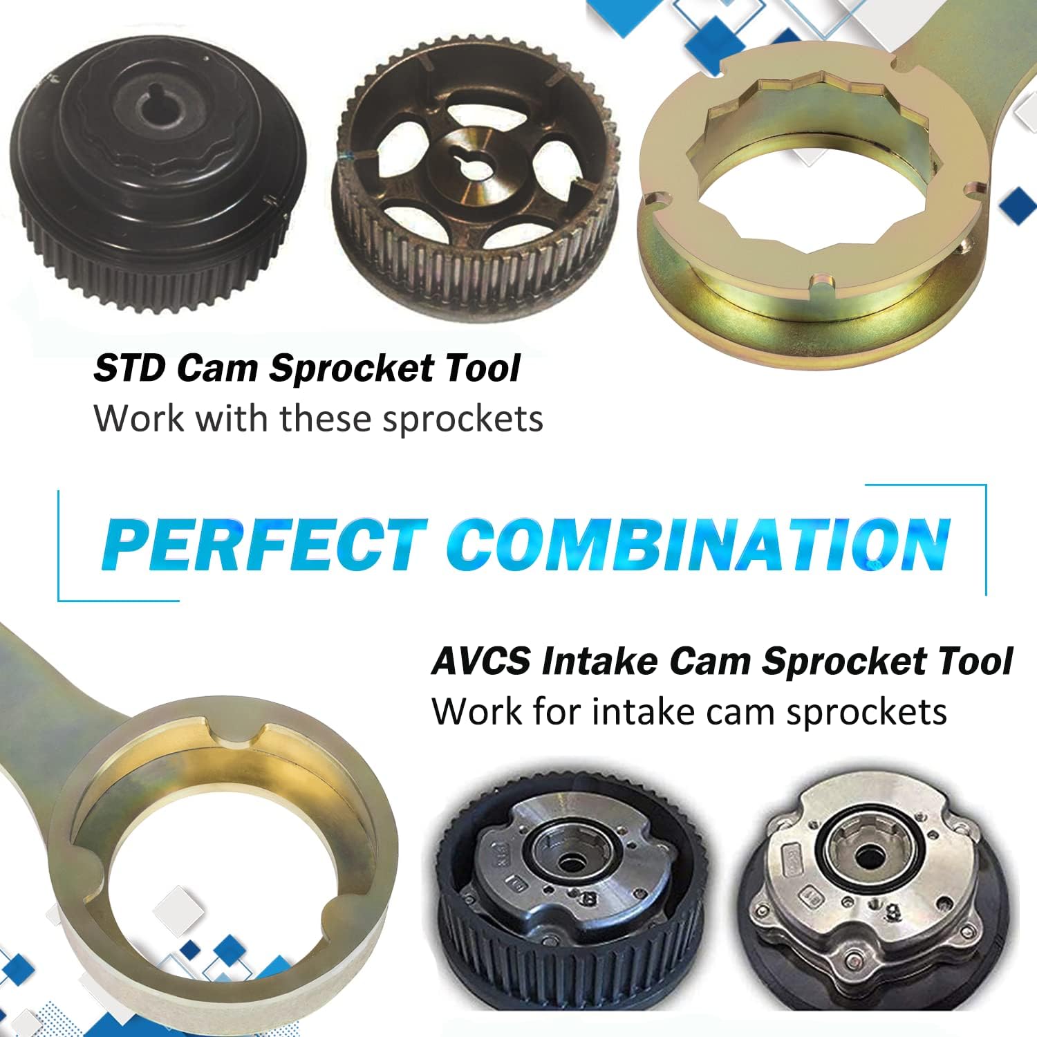 Intake/Exhaust Cam Sprocket Tool Wrench Holder Tool Kit Fit for Subaru AVCS JDM & STD Alternative to #499207400#499207400-A… Pack of 2