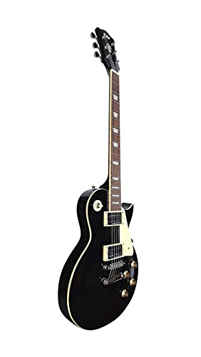 IYV 6 String Solid-Body Electric Guitar, Right, Black (ILS-340 BK)