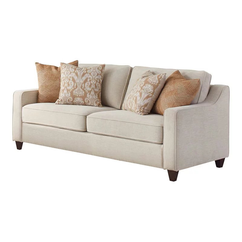 Christine Cushion Back Living Room Set Beige