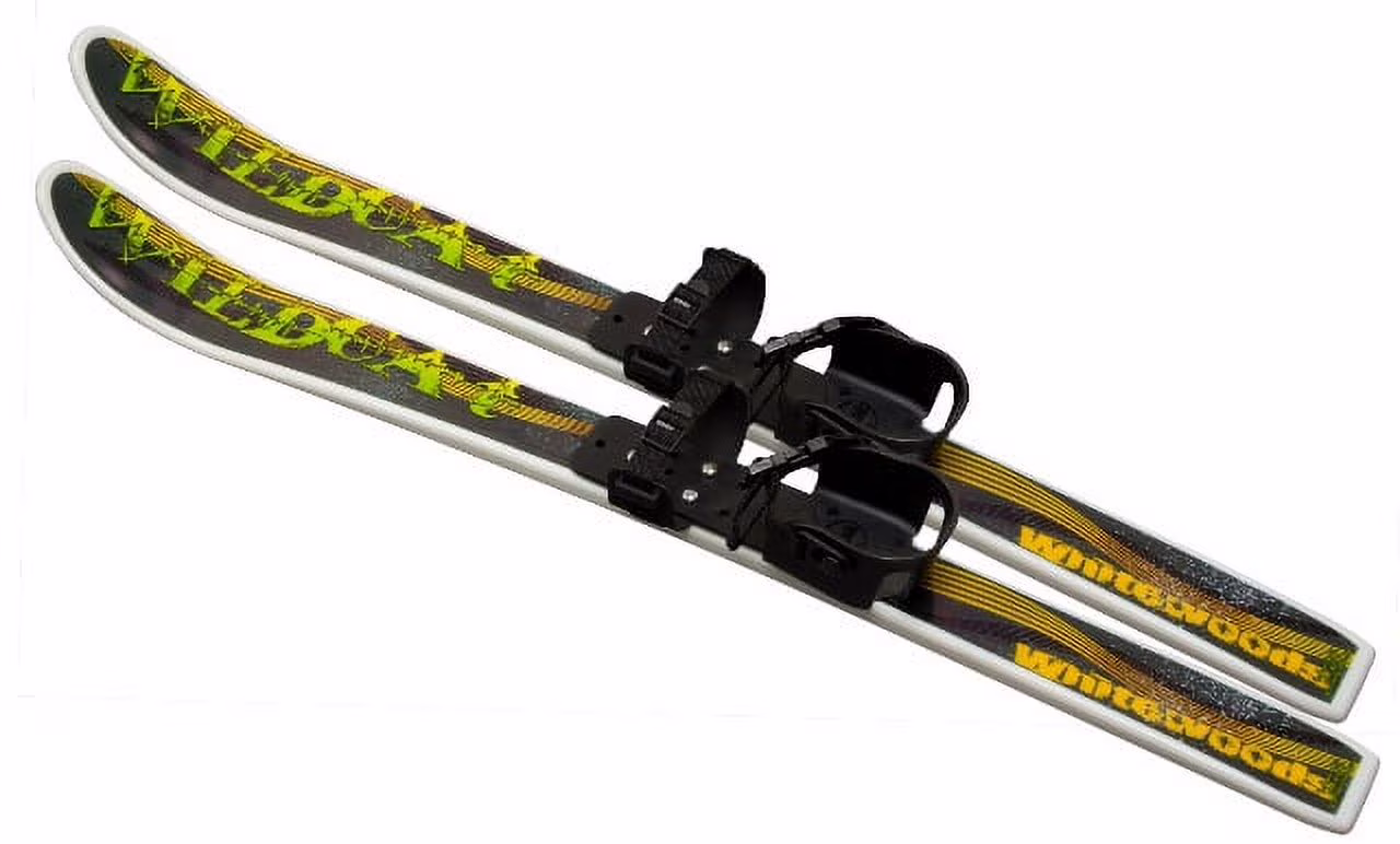 Wildcat 95cm JUNIOR Cross Country Backyard Ski Set, Waxless Base, Ages 4-8