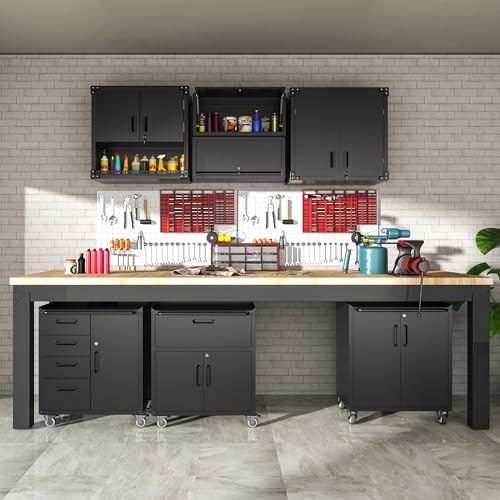 Mobile Tool Storage Cabinet with Wheels,Heavy Duty Rolling Tool Cabinets for Garage,Metal Storage Cabinets with 4 Drawer and 1 Locking Doors