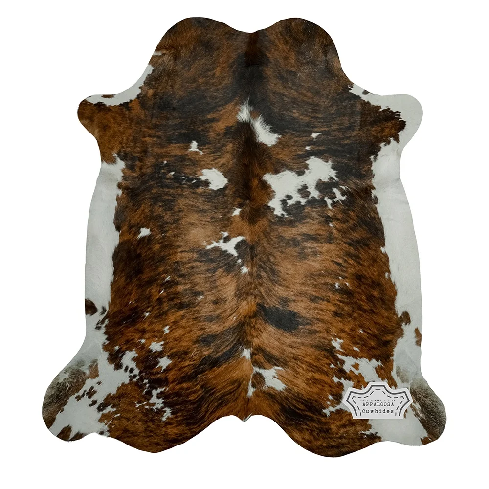 100% Genuine Leather  Cowhide Rug in Medium Tricolor | Medium 5' x 7'| Best Price Guaranteed