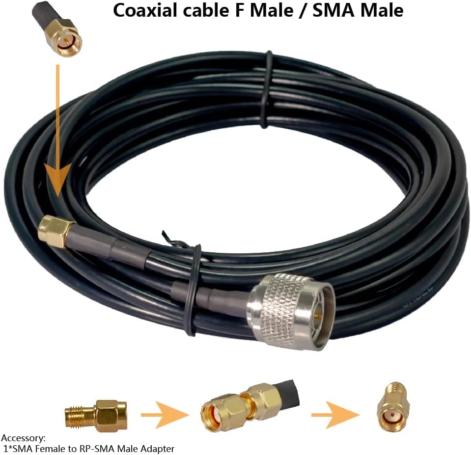 8/9dBi LTE WiFi LPDA External Antenna Outdoor Covering Verizon AT&T & All 3G 4G Bands 10ft Cable