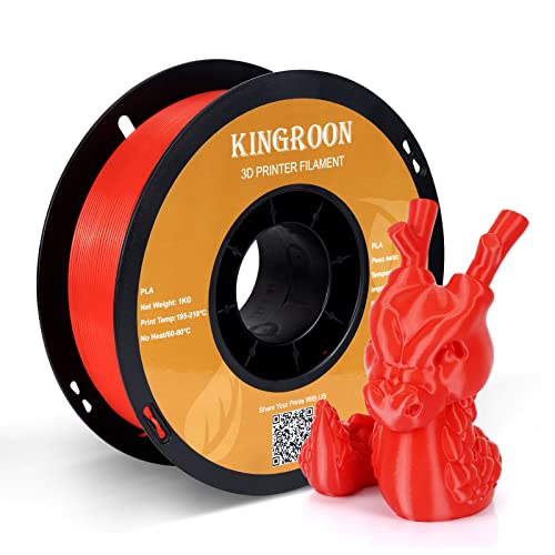 Kingroon PLA 3D Printer Filament, 12Rolls, Dimensional Accuracy +/- 0.03 mm, 12kg Spool(26.4lbs)