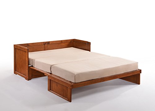 NIGHT & DAY Furniture Murphy Cube Cabinet Bed (White, Queen)