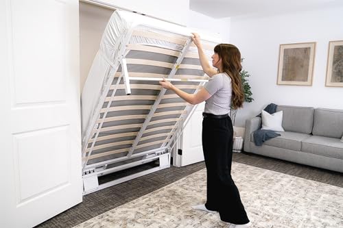 Deluxe Murphy Bed Frame (Queen) Vertical Wallbed, Powder-Coated Steel Frame for Folding Cabinet, Pull-Out Bed, Hidden Bed