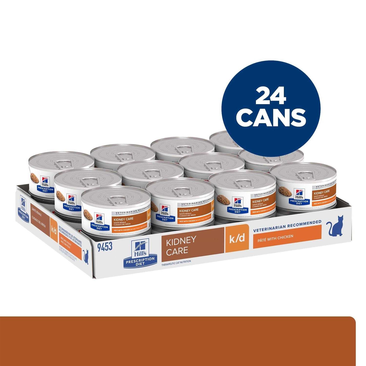 Hill’s Prescription Diet k/d Chicken Canned Cat Food, 5.5-oz, 24 ct