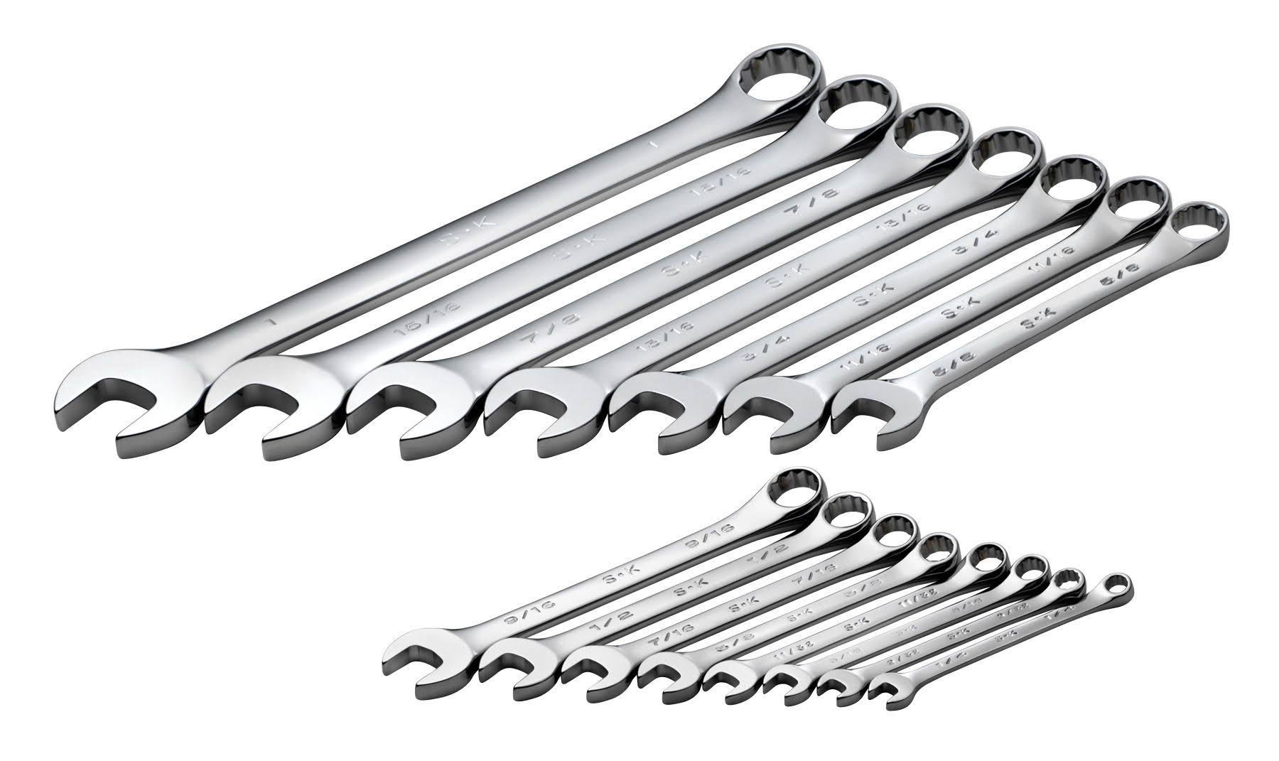 SK 15 Piece Fractional Combination Wrench Set 86255